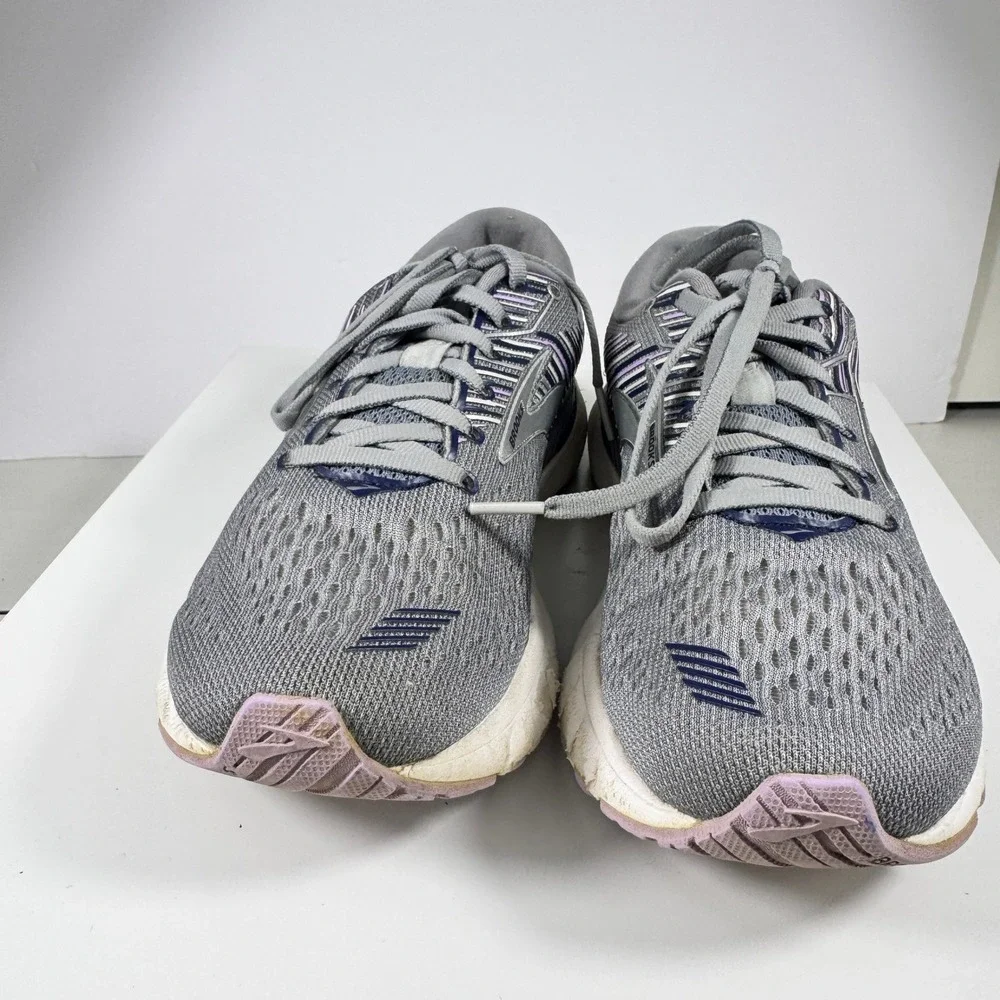 Brooks Adrenaline GTS 19 Running Shoes Womens 8.5 Grey Purple Sneakers